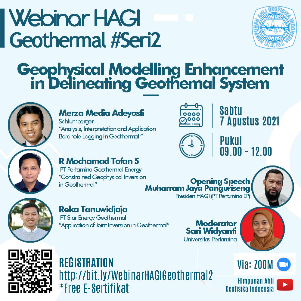 Read more about the article Webinar HAGI Geothermal #Seri2 : Geophysical Modelling Enhancement in Delineating Geothemal System